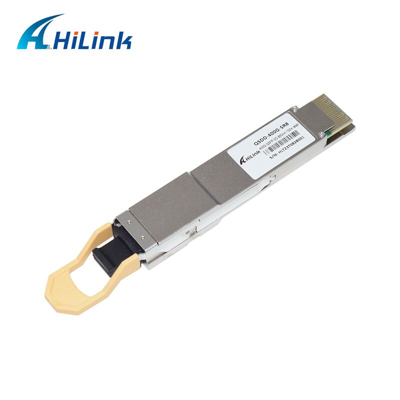 Hilink QSDD-400G-SR 400G QSFP56-DD SR8 Transceptor óptico com taxa de dados 400G, comprimento de onda 850nm e distância de 100m