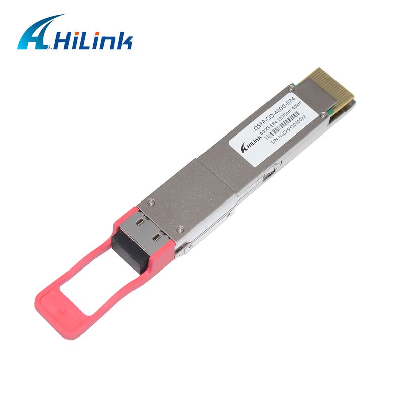 Hilink 400G QSFP-DD ER4 módulo de transceptor óptico com transmissão de 40 km e sensibilidade OMA <-14dBm RoHS Compliant