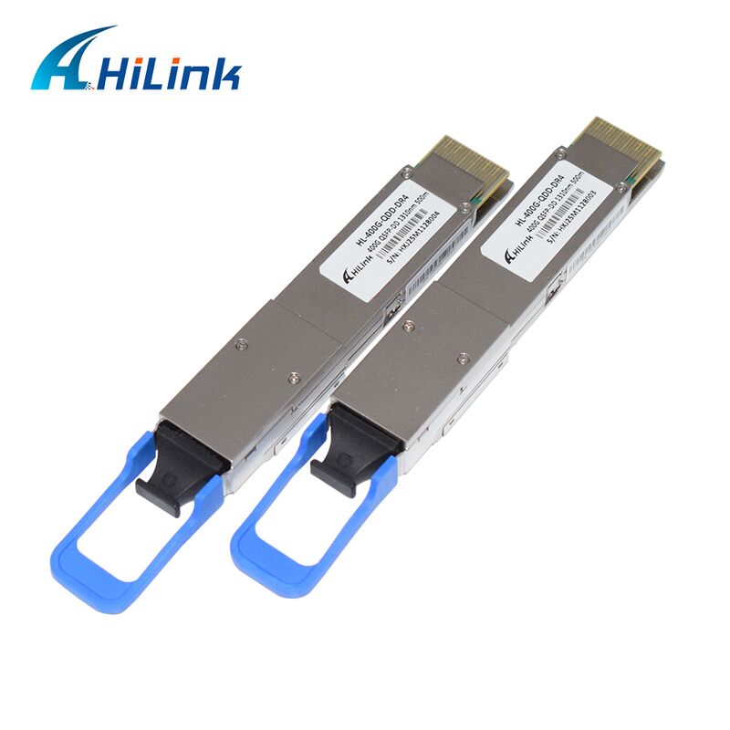 Módulo Transceptor Óptico Hilink HL-400G-QDD-DR4 400Gb/s 500M QSFP-DD DR4 MPO-12 Compatível