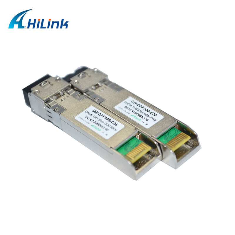 10G SFP+ Transceptor DWDM 80km 100km CH17~61 120km CH20~55 100GHz Temperatura comercial industrial
