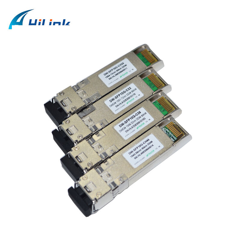 10G SFP+ Transceptor DWDM 80km 100km CH17~61 120km CH20~55 100GHz Temperatura comercial industrial