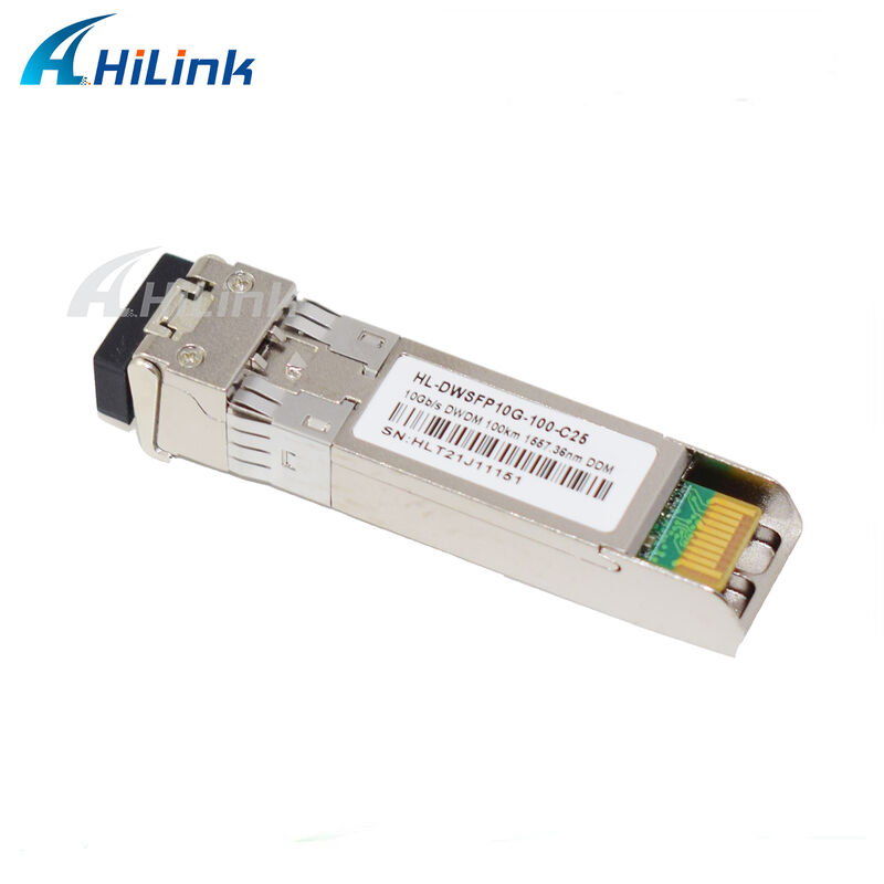 10G SFP+ Transceptor DWDM 80km 100km CH17~61 120km CH20~55 100GHz Temperatura comercial industrial
