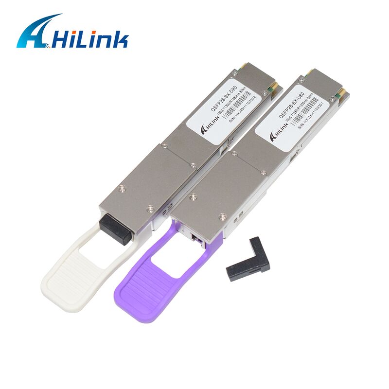 Hilink QSFP28-BX-U80/D80 100Gb/s Modulo de Transceptor Óptico BIDI com alcance de 80 km para 100G Ethernet