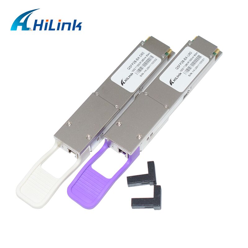 Hilink QSFP28-BX-U80/D80 100Gb/s Modulo de Transceptor Óptico BIDI com alcance de 80 km para 100G Ethernet