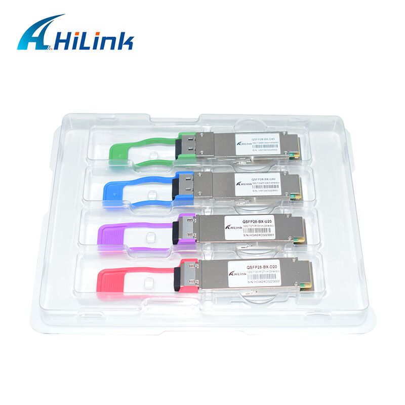 Hilink QSFP28-BX-UD40 100G BiDi Transceiver Óptico com Distância de 40 km para Aplicações de Data Center