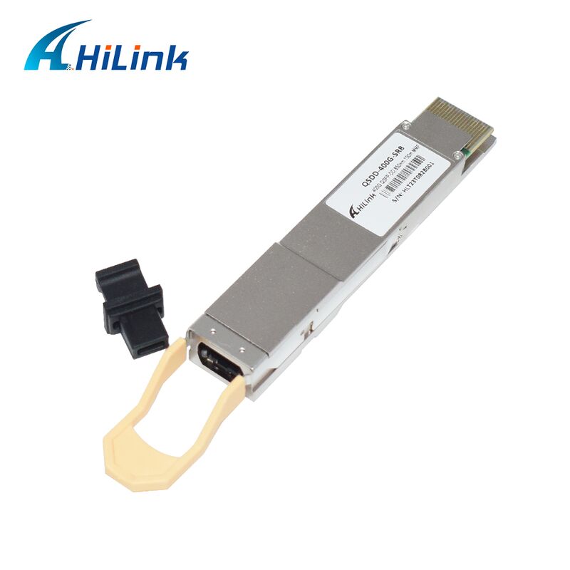 Hilink QSDD-400G-SR 400G QSFP56-DD SR8 Transceptor óptico com taxa de dados 400G, comprimento de onda 850nm e distância de 100m