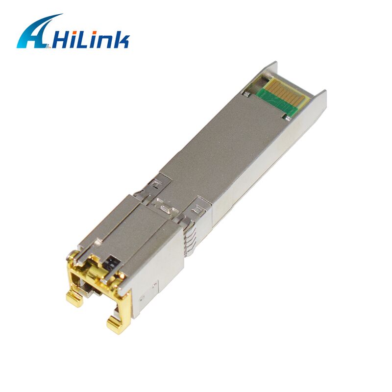 Hilink 10G Transceptor SFP+ de taxa de dados com distância de 30M/80M e módulo de cobre 10GBASE-T compatível com a RoHS