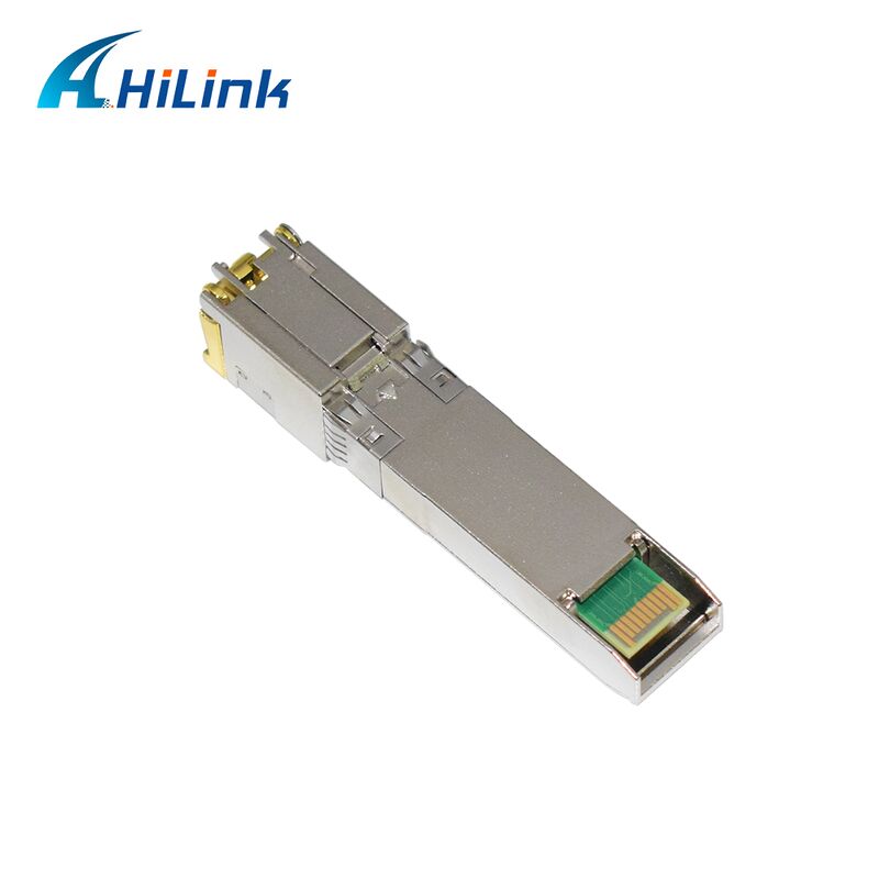 Hilink 10G Transceptor SFP+ de taxa de dados com distância de 30M/80M e módulo de cobre 10GBASE-T compatível com a RoHS