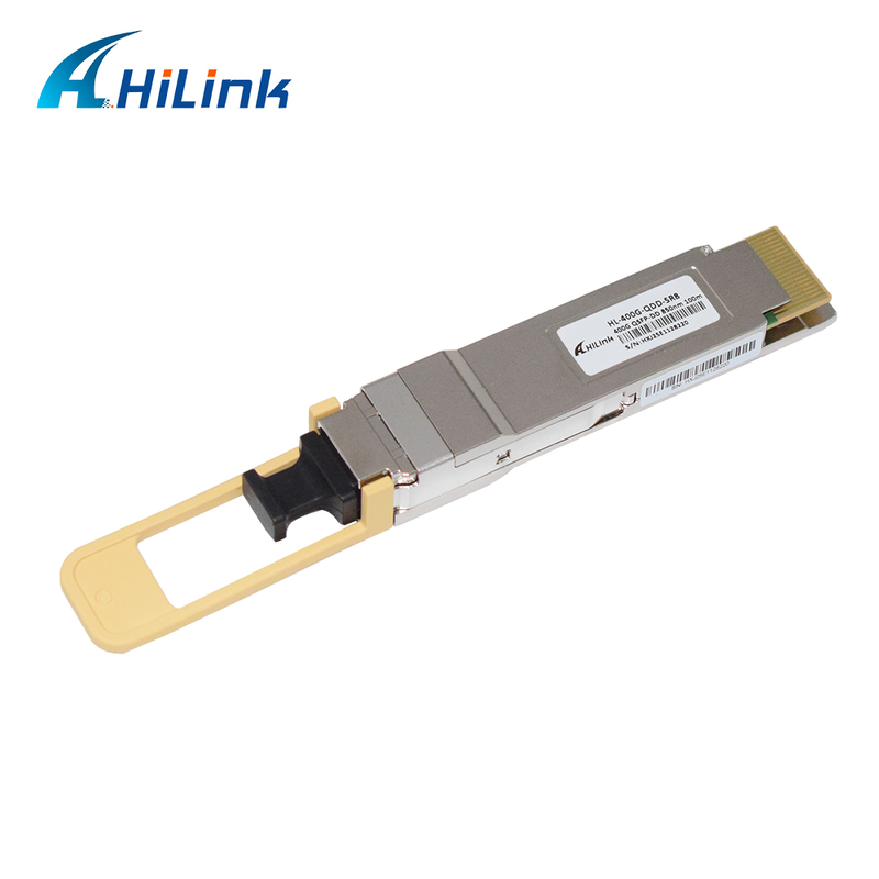 Hilink QDD-400G-SR8 QSFP-DD Transceptor 400G Taxa de dados 850nm comprimento de onda MPO-16 Conector com monitoramento de diagnóstico