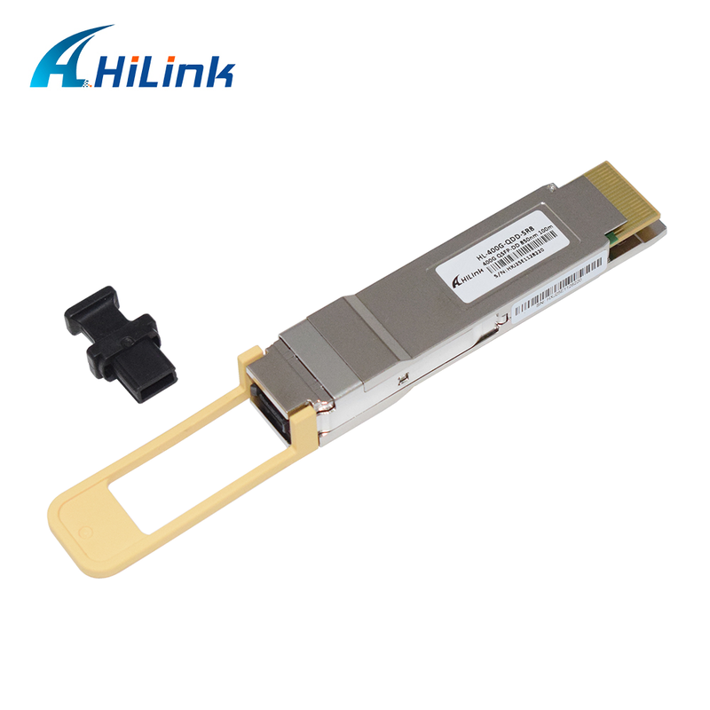 Hilink QDD-400G-SR8 QSFP-DD Transceptor 400G Taxa de dados 850nm comprimento de onda MPO-16 Conector com monitoramento de diagnóstico