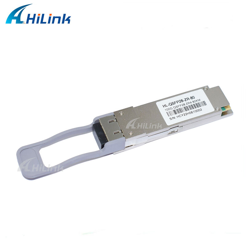 100Gb/s Transceptor QSFP28 com alcance de 80 km Conector LC duplex plugável a quente LAN WDM EML TOSA