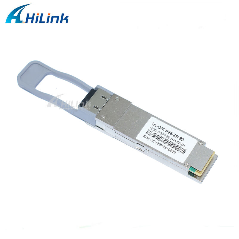 100Gb/s Transceptor QSFP28 com alcance de 80 km Conector LC duplex plugável a quente LAN WDM EML TOSA