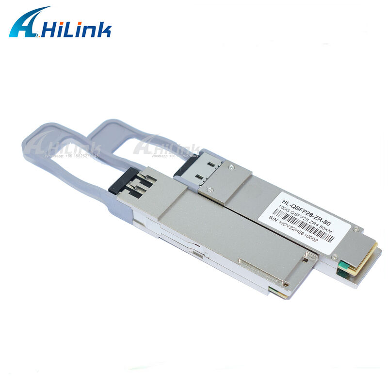100Gb/s Transceptor QSFP28 com alcance de 80 km Conector LC duplex plugável a quente LAN WDM EML TOSA
