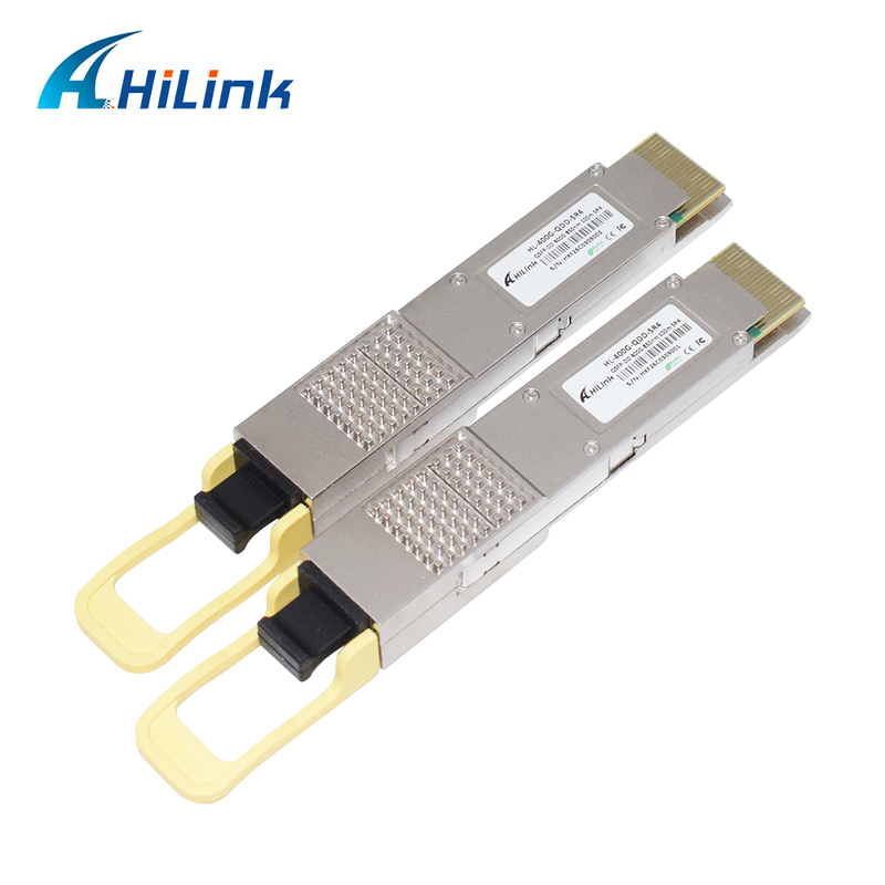 Hilink Compatível 400G QSFP-DD SR4 módulo óptico com MPO-12 conector para 100m de transmissão