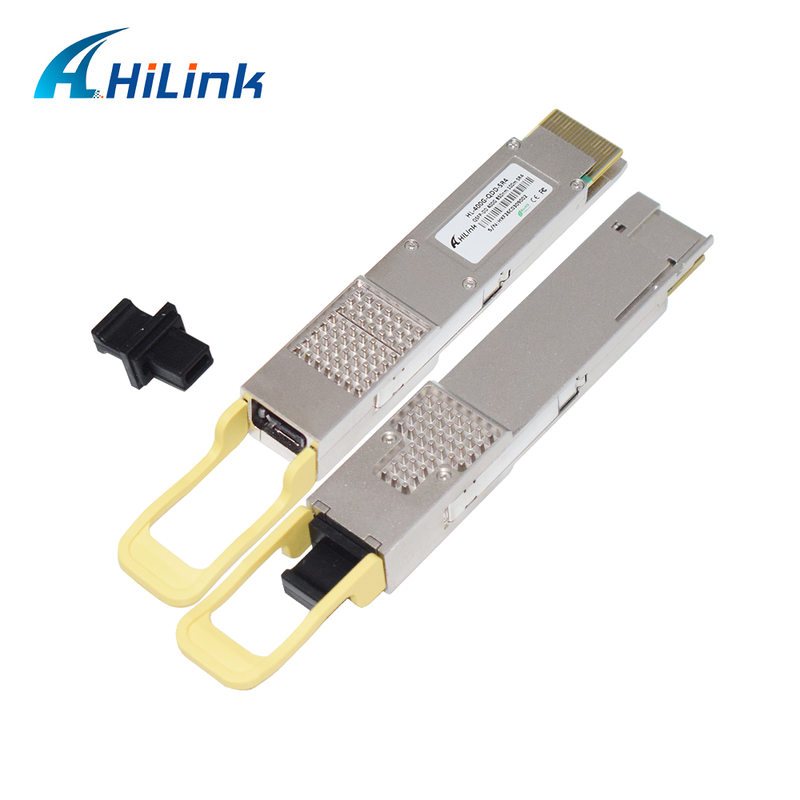 Hilink Compatível 400G QSFP-DD SR4 módulo óptico com MPO-12 conector para 100m de transmissão