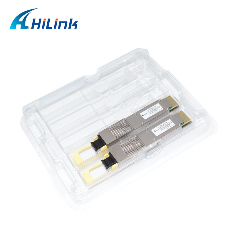 Hilink Compatível 400G QSFP-DD SR4 módulo óptico com MPO-12 conector para 100m de transmissão