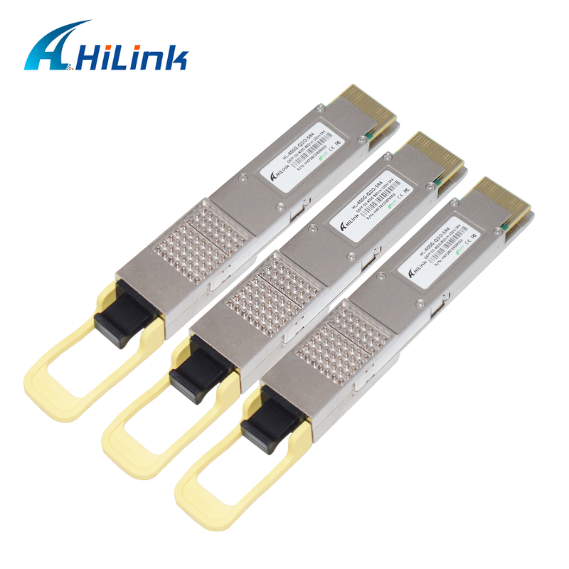 Hilink Compatível 400G QSFP-DD SR4 módulo óptico com MPO-12 conector para 100m de transmissão