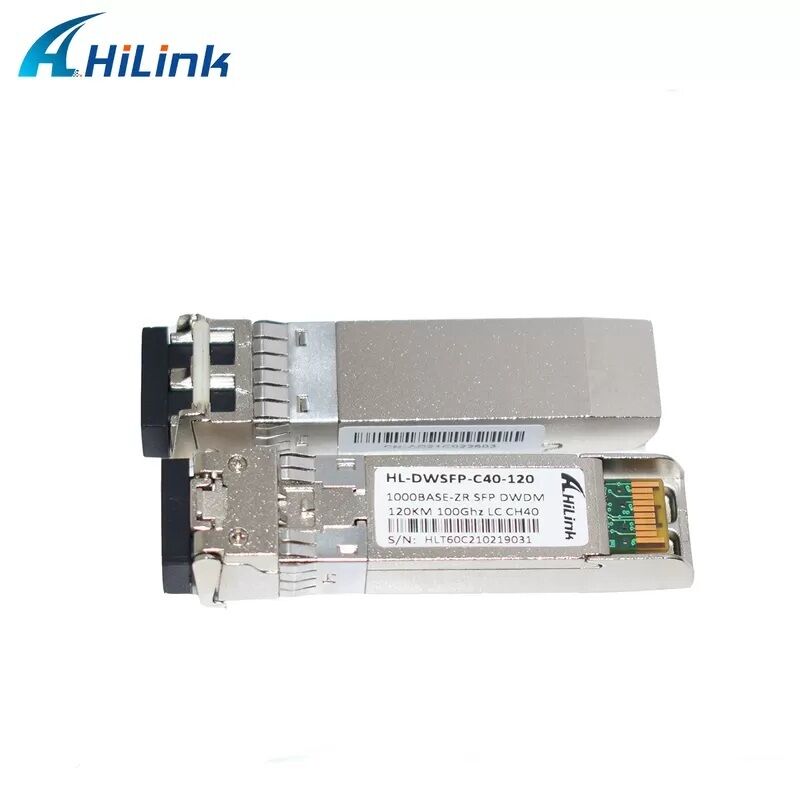 Transceptor óptico compatível com Hilink 1.25G DWDM SFP com conector LC duplex para distância de 40km/80km/120km/160km