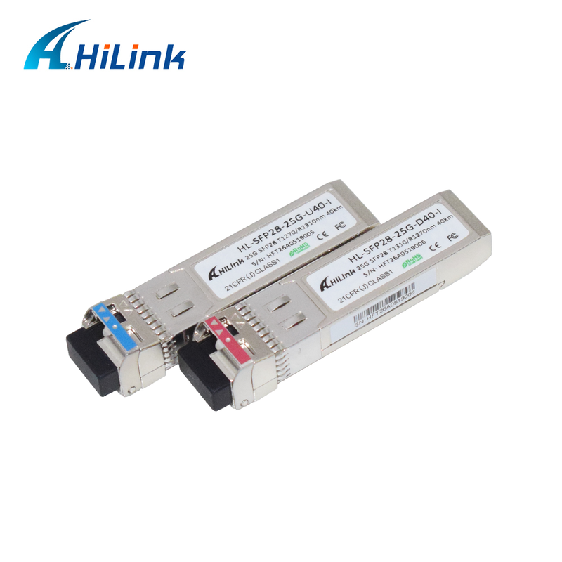 Módulo Óptico Industrial 25G BIDI 1270/1310nm 40KM APD+TIA Fibra Única Simplex LC DOM