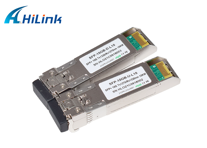 Transceptor Óptico SFP+ BiDi 10G com Comprimento de Onda de 1270/1330nm e Distância de 10KM para Transmissão em Fibra Única