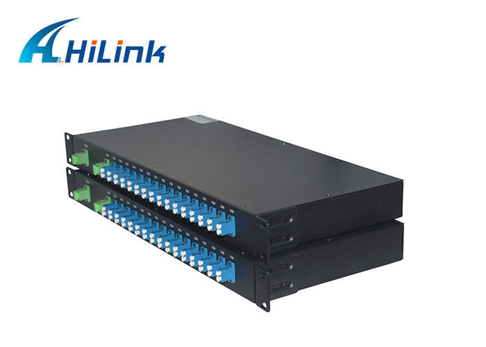 16 canais C21-C36 Dual montagem em rack da fibra FMU 1U, porto DWDM Mux Demux da expansão de LC/UPC
