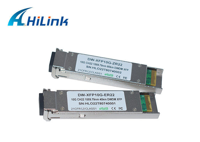 Compatível Cisco 10G XFP Transceiver, XFP 10G ZR 1550nm 80km sintonizável com LC Connector