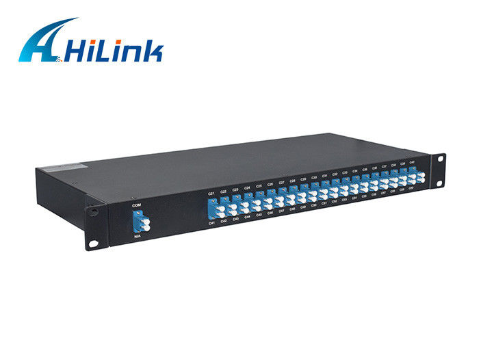 40 canais Dual dispositivo da voz passiva da montagem em rack AAWG da fibra DWDM Mux Demux FMU 1U