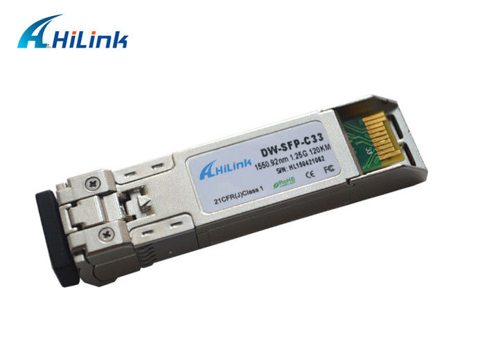 Fatora de formulários pequeno ótico do transceptor 1.25G DWDM SFP Pluggable mais 120km 1550.92nm