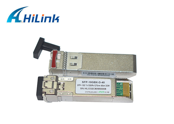 Pluggable quente do módulo 1270nm 1330nm do transceptor da fibra ótica do WDM 40km de Hilink 10G SFP+ BIDI