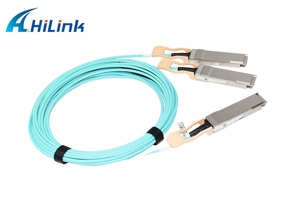 Cabo óptico ativo de 5m AOC 200G QSFP56 SR4 a 2xQSFP56 SR2 850nm