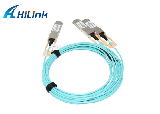 Cabo ativo ótico 200G QSFP56 de QSFP AOC 2 ao cabo ethernet de X QSFP28 AOC