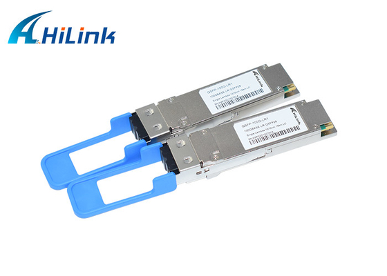 Do LC SMF do transceptor os únicos Lambda 1310nm 10km DOM óticos frente e verso do módulo 100GBASE-LR1 QSFP28