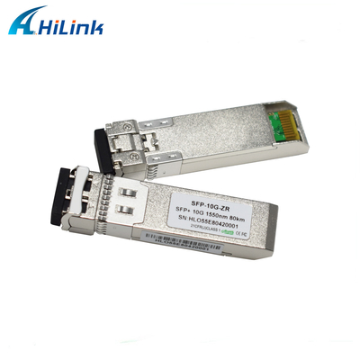 Módulo Pluggable quente dos ethernet do ZR 1550nm SFP do transceptor SMF 80KM de 10G SFP+