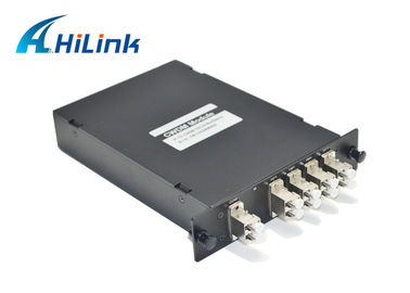 1x4 CH CWDM Mux ótico estojo compacto alto do isolamento fibra frente e verso/única de Demux projetado