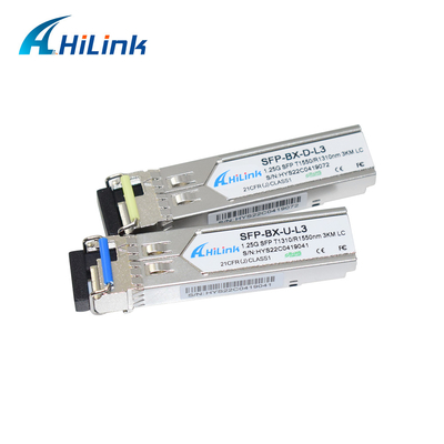 Conector 1310nm do módulo 3KM do transceptor do WDM BIDI SFP+ de 1000BASE 1.25G/DOM manutenção programada de 1550nm 3KM