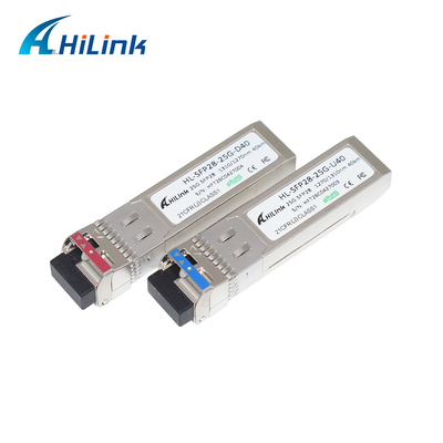 25GBASE SFP28 25G BIDI 10KM 1270/1330nm DML+PIN LC Modulo Óptico Transceptor DOM