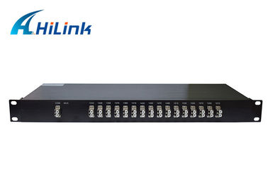 Porto duplo 1310nm~1610nm do metal da montagem em rack 16ch do módulo 1U da fibra CWDM Mux Demux