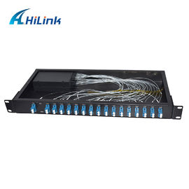 Fibra dupla 1310nm~1610nm Mux Demux 1U da montagem em rack ótica de LC/UPC 16ch Cwdm