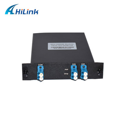 100GHz FTTX 1310nm 2CH Mux ótico Demux OADM DWDM adicionam o módulo da gota