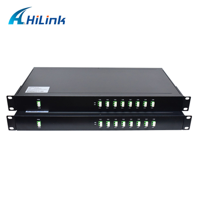 cremalheira da polegada 1U do PDL 19 do módulo de 2x8ch DWDM Mux Demux a baixa montou LC APC